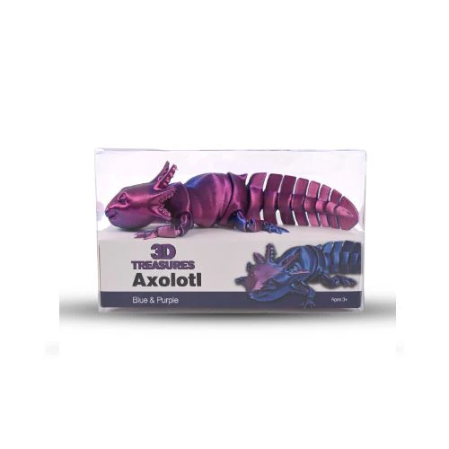 3D Treasures 3D-Printed Axolotl Fidget Toy - Multiple Colours