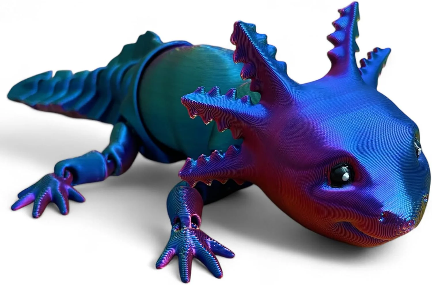 3D Treasures 3D-Printed Axolotl Fidget Toy - Multiple Colours - Image 5