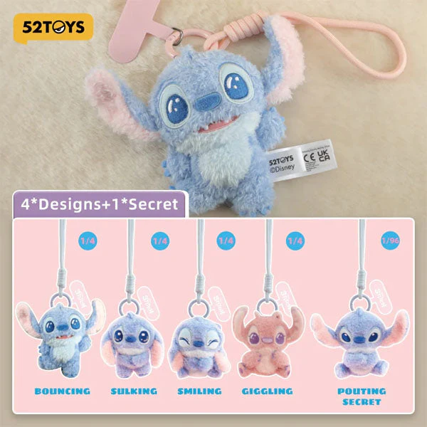 52TOYS x Disney: Stitch Mood Series Plush Keychain Blind Box (1pc) - Image 4