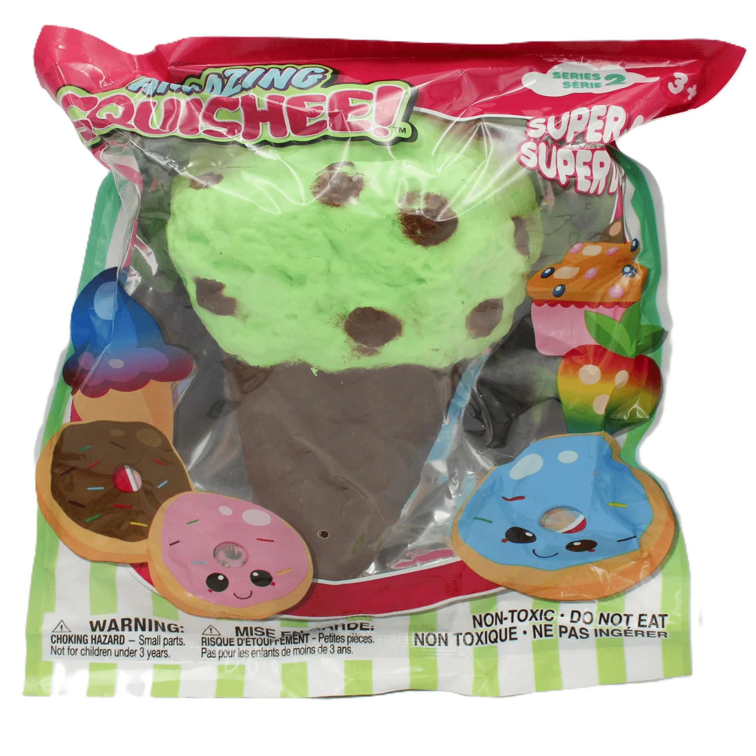 Amazing Squishee Series 2 Mint Chip Cone - Collectible Squishy Stress Toy (1pc)