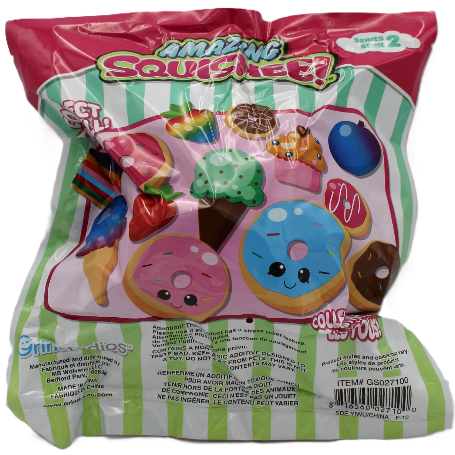 Amazing Squishee Series 2 Strawberry - Collectible Squishy Stress Toy (1pc) - Image 2