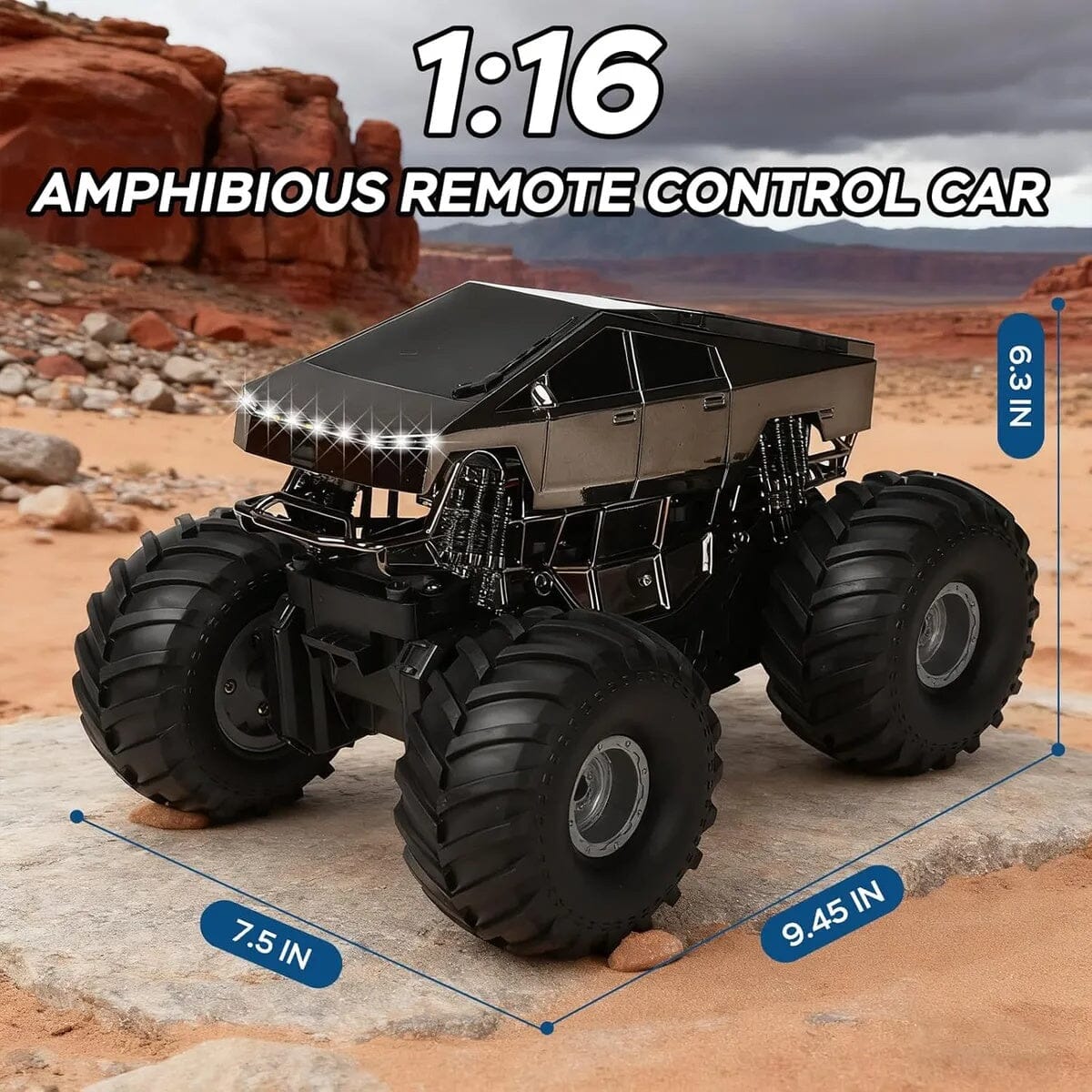 Amphivex: Amphibious Remote Control Car – Land & Water RC Stunt Truck - Image 4