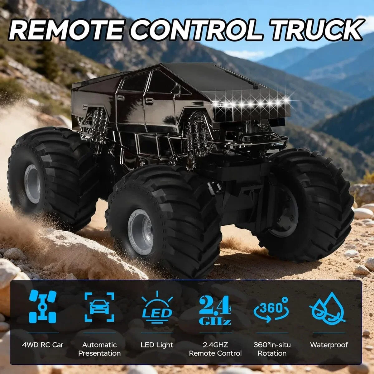 Amphivex: Amphibious Remote Control Car – Land & Water RC Stunt Truck - Image 5
