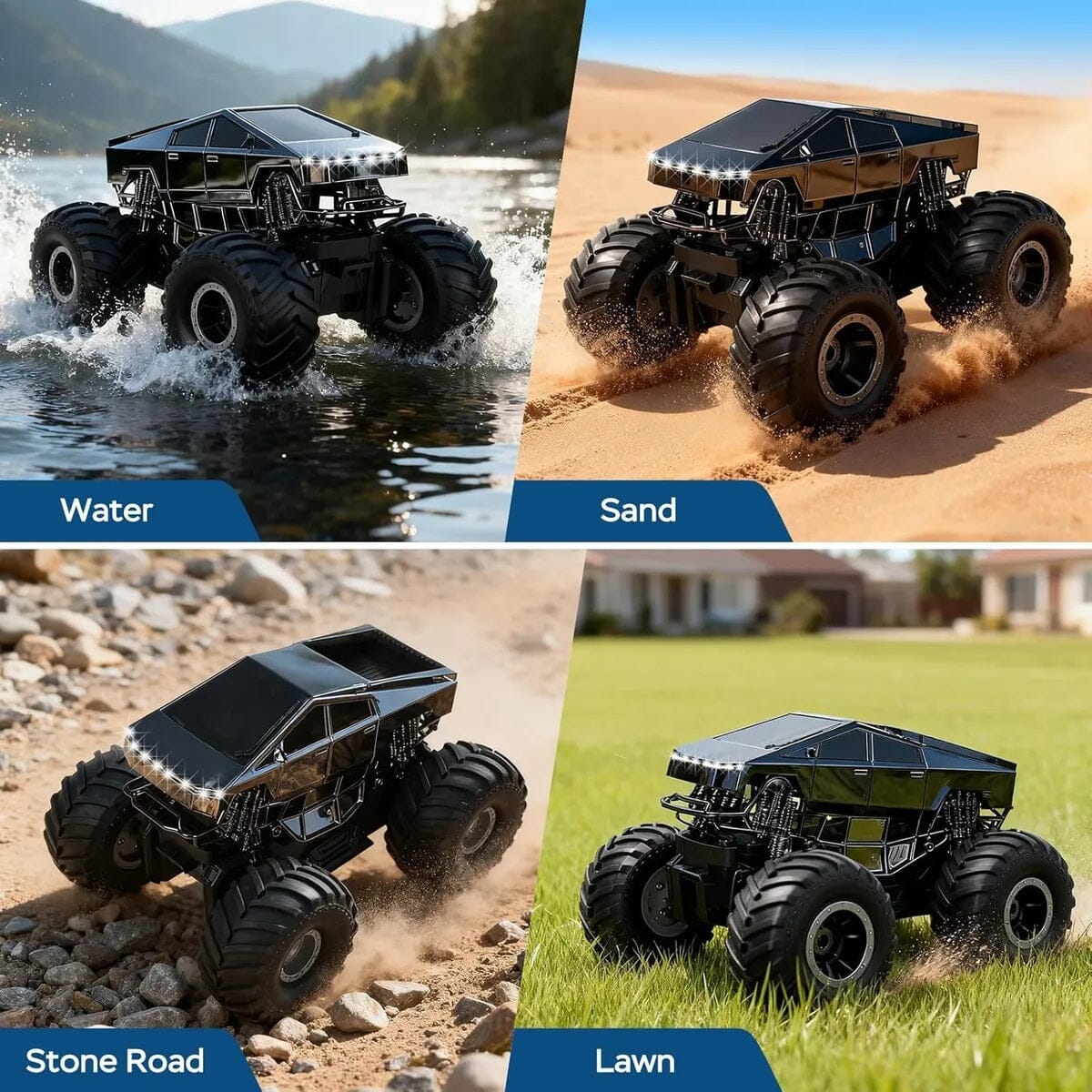 Amphivex: Amphibious Remote Control Car – Land & Water RC Stunt Truck - Image 8