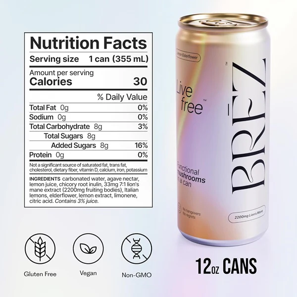 BRĒZ Social Tonic - Lion's Mane (12oz) - Image 4