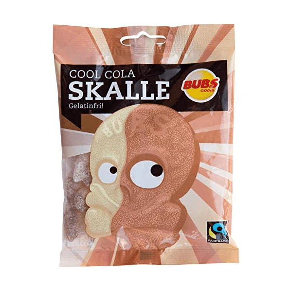 BUBS Godis: Cool Cola Skull Sour Jelly Candy (90g) Made in Sweden - Image 3