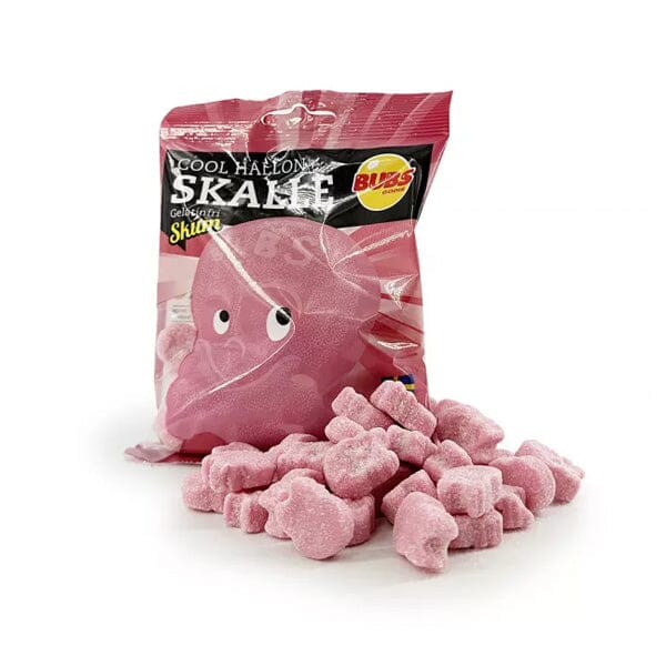 BUBS Godis: Cool Raspberry Foam Skulls (90g) Made in Sweden - Image 2