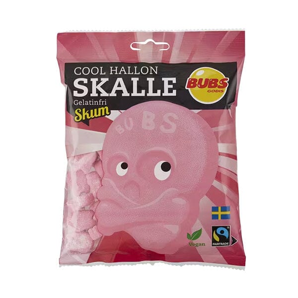 BUBS Godis: Cool Raspberry Foam Skulls (90g) Made in Sweden - Image 4