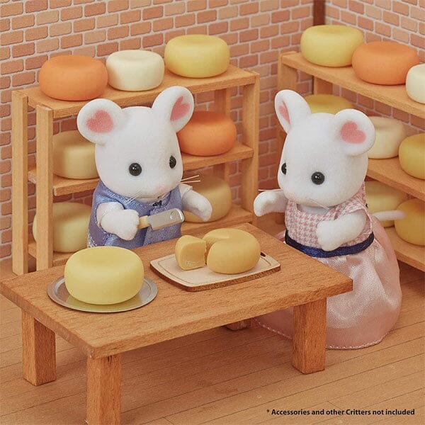 Calico Critters: Marshmallow Mouse Family (4pc) Posable Flocked Collectible Figurines - Image 3