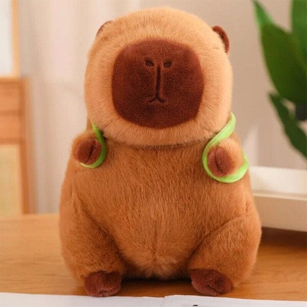 Capybara 9" Kawaii Plush Toy with Turtle Backpack - Image 5