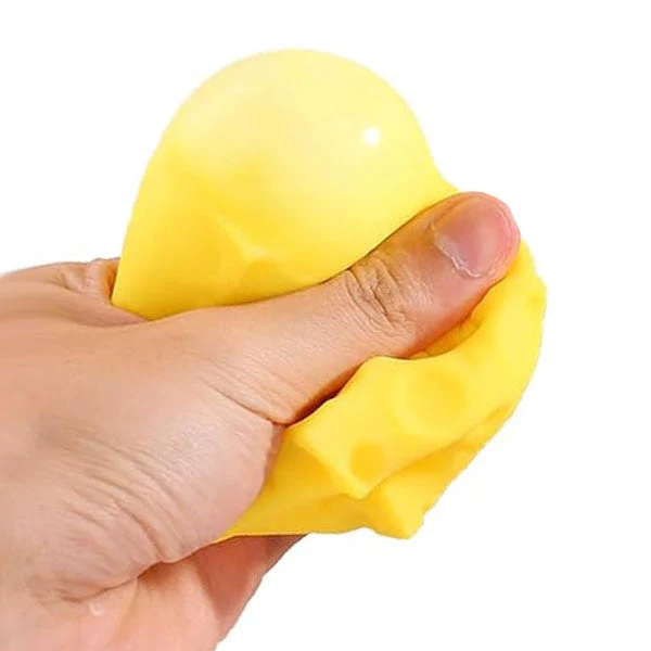 Cheese Cube Slow-Rise Squishy® Fidget Toy (1pc) - Image 2