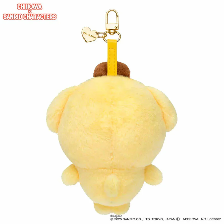 Chiikawa Kiramekko PomPom Purin × Hello Kitty Plush Keychain - Image 2