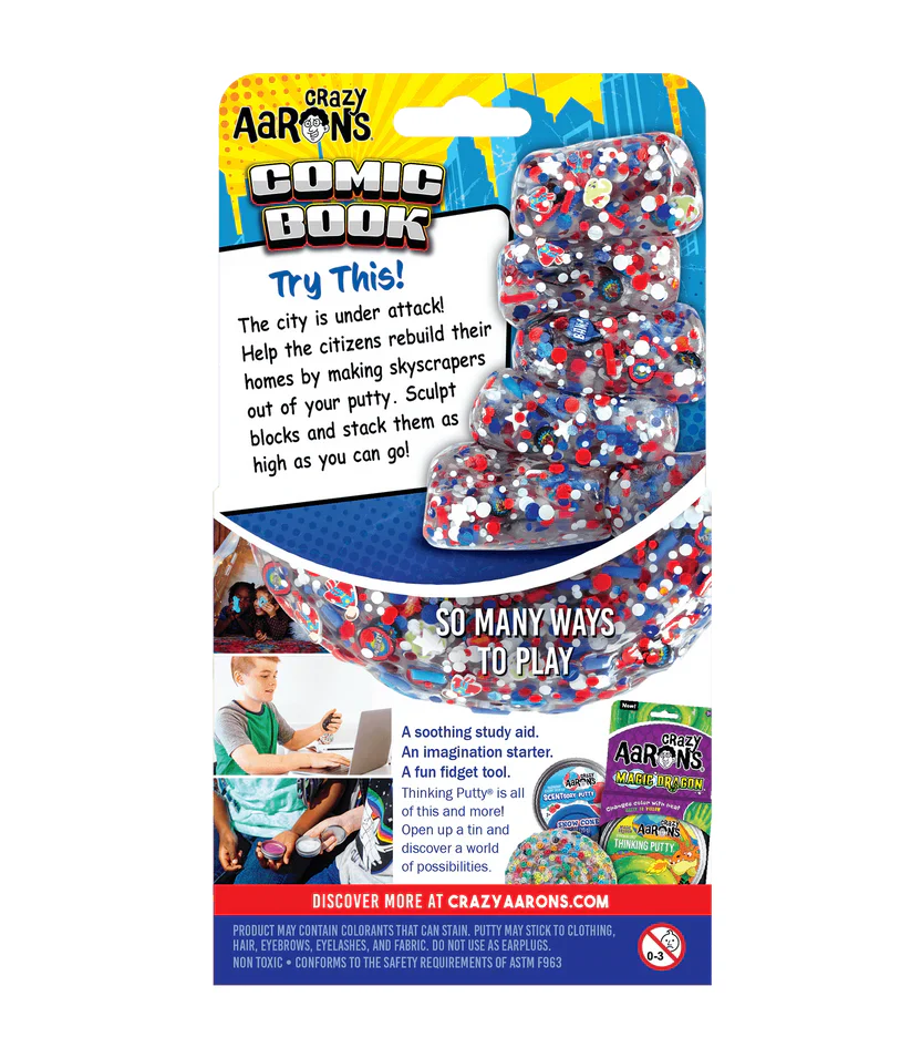Crazy Aarons Comic Book Thinking Putty® – Superhero Fidget Sensory Putty - Image 2