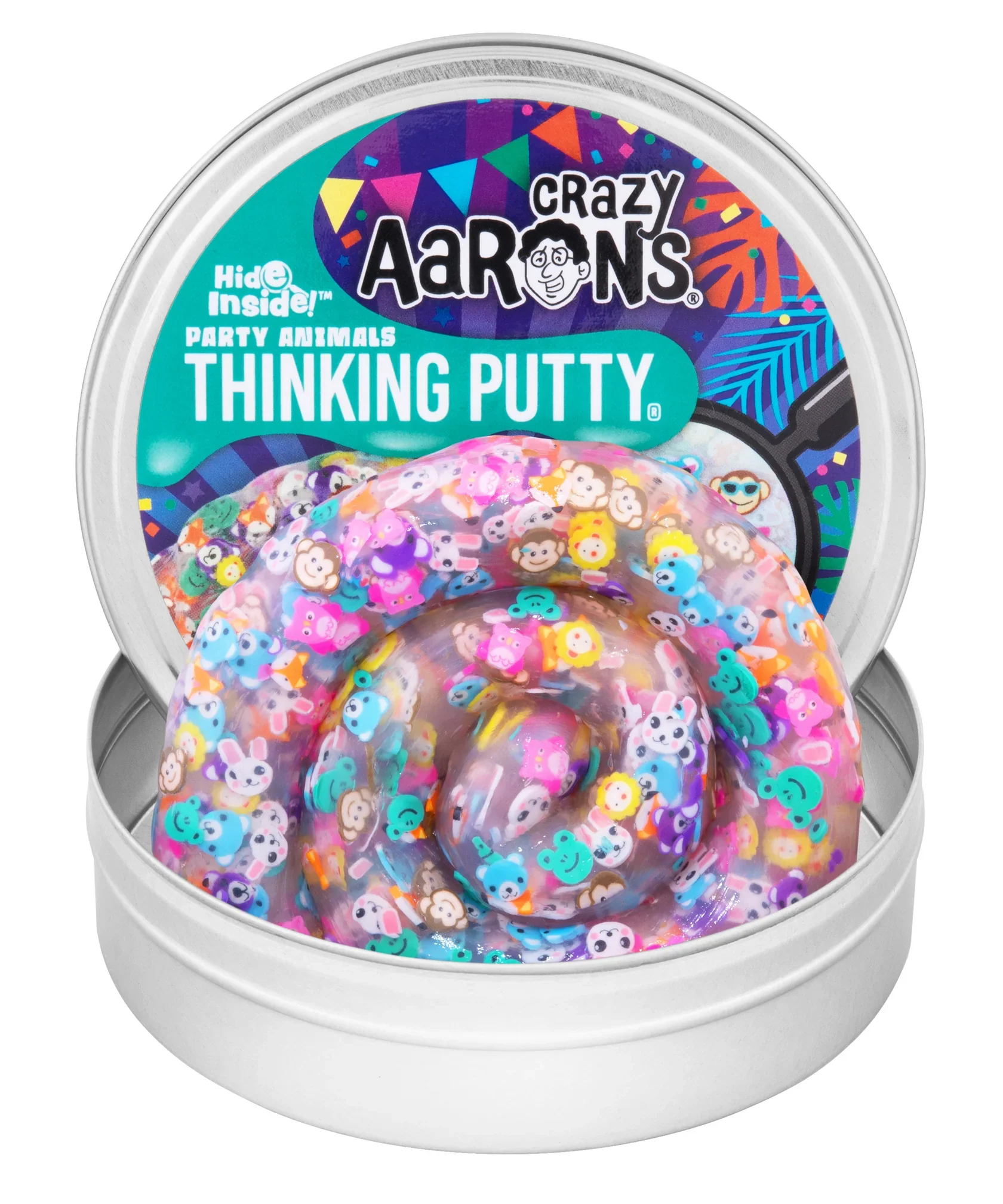 Crazy Aaron’s Hide Inside! Party Animals Thinking Putty® – Find-It Fidget Sensory Putty - Image 2