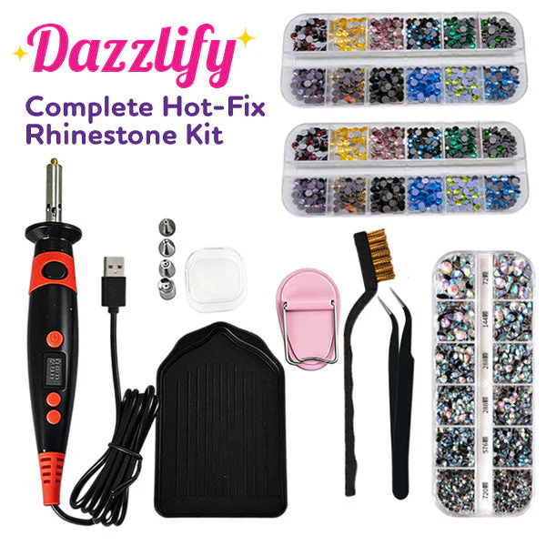 Dazzlify Hot-Fix Bedazzle Rhinestone Applicator Wand Large Kit - Image 6