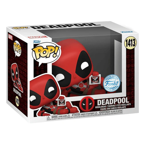 Funko Pop! Marvel: Bobble Head - Lazy Deadpool (Parody) - Image 3