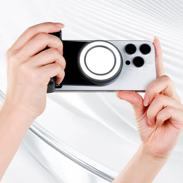 GearWaves 3-in-1 Magnetic Phone Grip & Mini Ring Light (Includes Remote) - Image 6