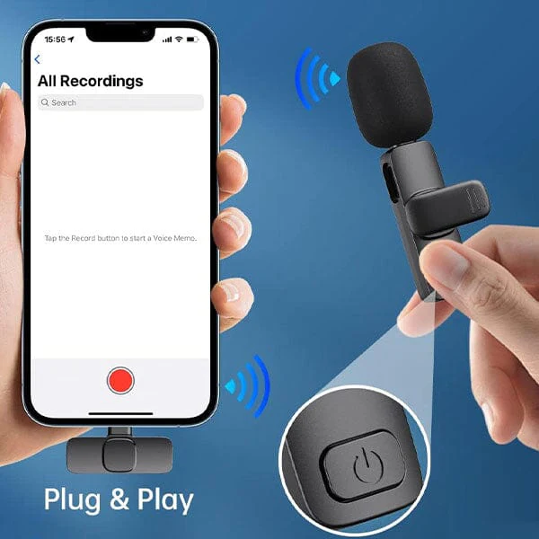 GearWaves: Mini Wireless Clip-On Microphone (Smartphone Compatible) - Image 9
