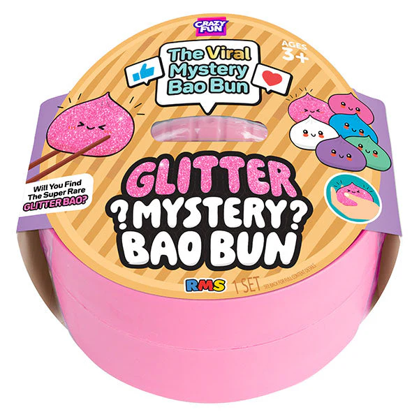 RMS Glitter Mystery Bao Bun 4" Dumpling Squishy Fidget Toy (1pc)
