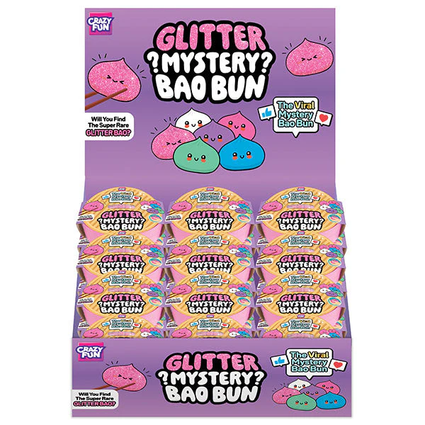 RMS Glitter Mystery Bao Bun 4" Dumpling Squishy Fidget Toy (1pc) - Image 2