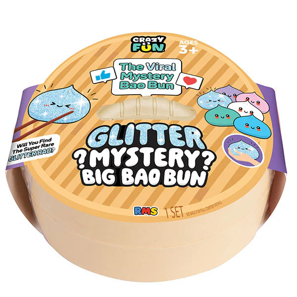RMS Glitter Mystery Big Bao Bun 7" Dumpling Squishy Fidget Toy (1pc)