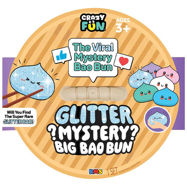 RMS Glitter Mystery Big Bao Bun 7" Dumpling Squishy Fidget Toy (1pc) - Image 2