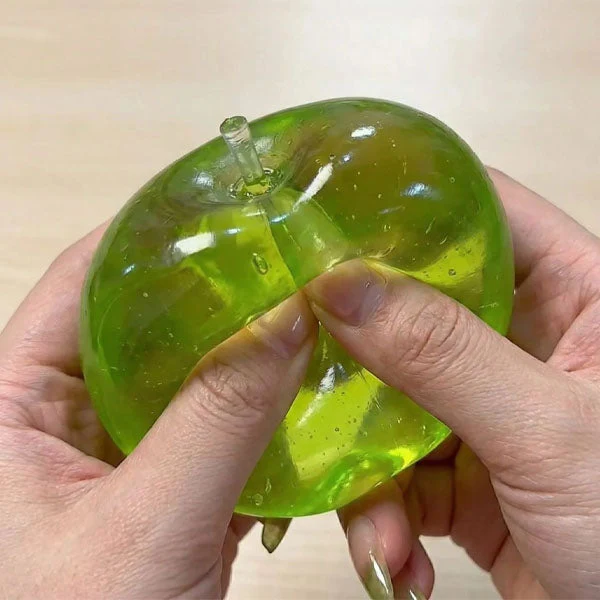 Green Apple Sparkly Maltose Stress Ball Squishy® Fidget Toy (1pc) - Image 3
