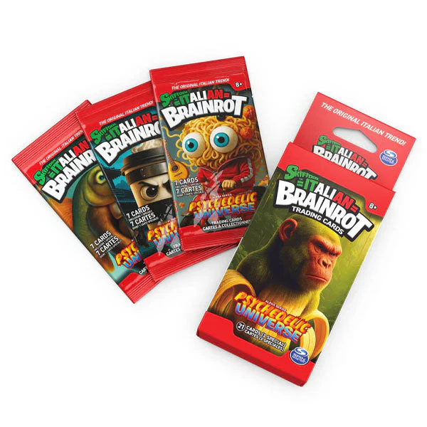 Italian Brainrot TCG: Alpha Series "Psychedelic Universe" Collection Bundle (3 Packs of 7 Cards)