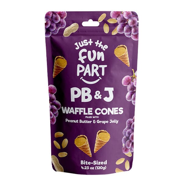 Just The Fun Part Peanut Butter & Jelly Filled Bite-Size Crispy Mini Waffle Cones (120g) Multiple Flavors - Image 6