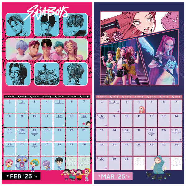 KPop Demon Hunters 2026 16-Month Full Page Wall Calendar (1pc) - Image 3