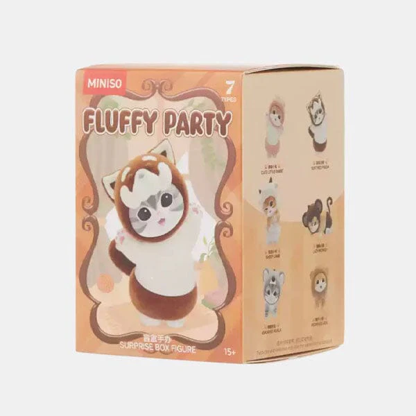 MINISO x Mofusand: Fluffy Party Series Flocked Collectible Figurine Blind Box (1pc) - Image 8