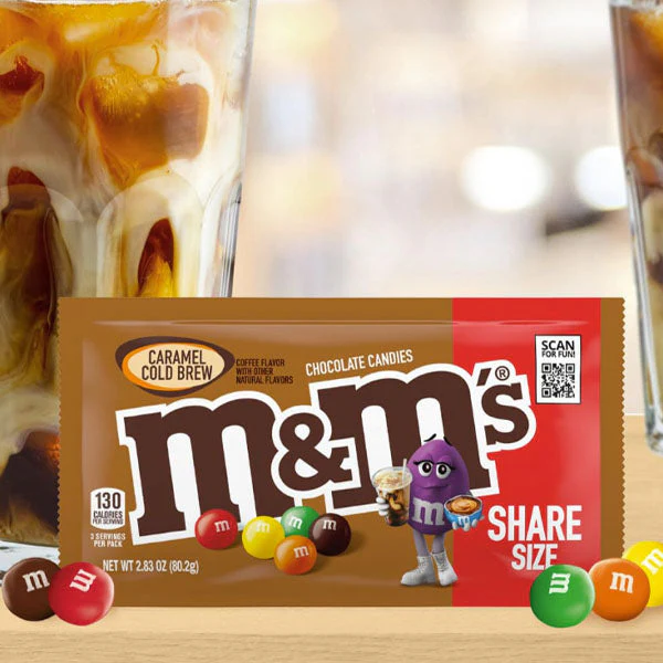 M&M's Caramel Cold Brew Special Edition Chocolate Candy Pouch (2.83oz) - Image 2