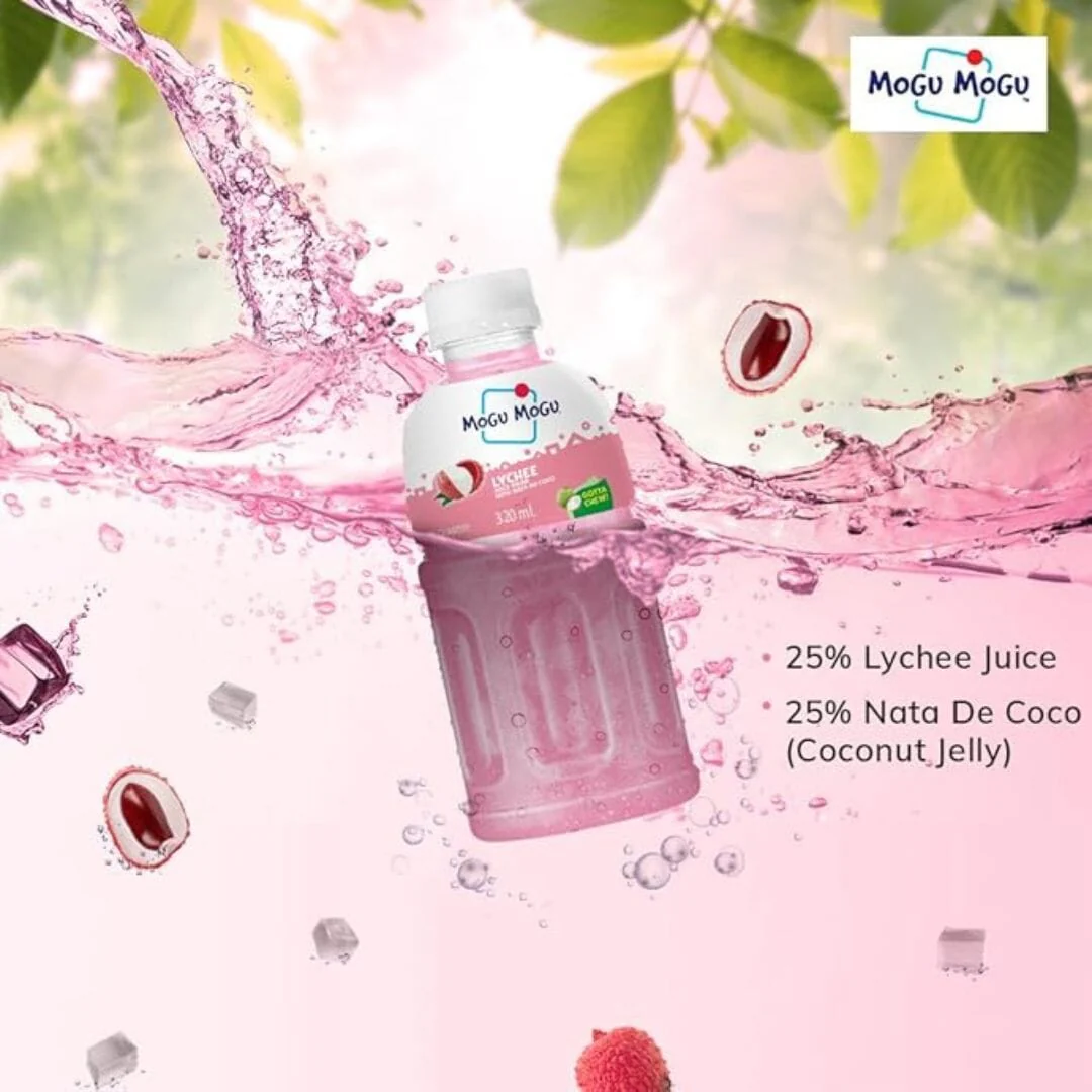 Mogu Mogu Lychee Juice Drink (320mL) - Image 4
