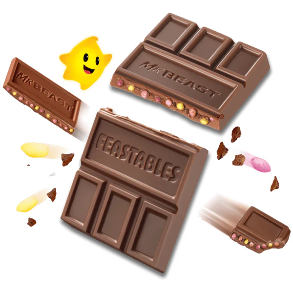 MrBeast Feastables Super Mario Galaxy Crunch Chocolate (60g) – Limited Edition Crispy Chocolate Bar - Image 2
