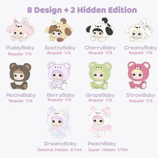 Nommi Baby Series Kawaii Plush Doll Hanger Blind Box (1pc) - Image 10