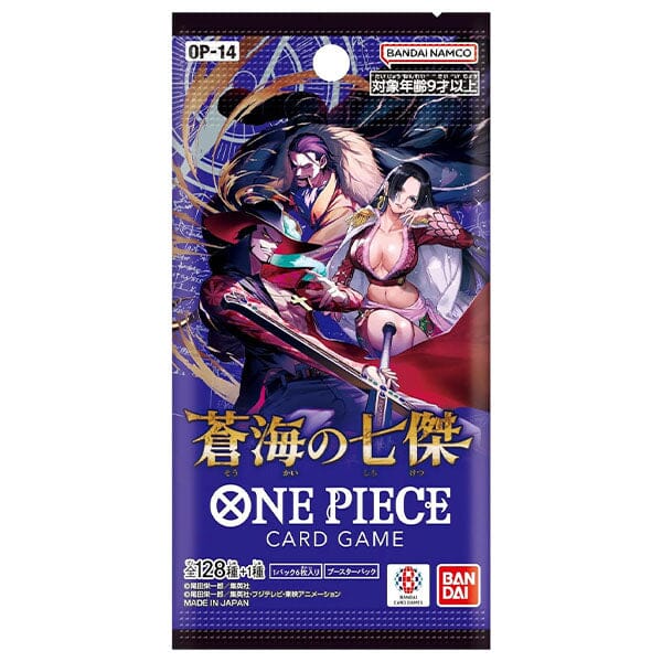 One Piece Card Game The Azure Sea's Seven OP-14 Japanese Booster Pack (1 Pack of 6 Cards)