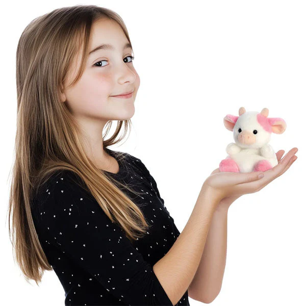 Original Palm Pals™ Belle Strawberry Cow 5" Plush Toy - Image 2