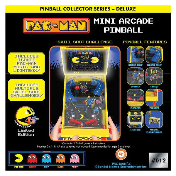 Pac-Man 45th Anniversary Edition Collector Series Mini Tabletop Arcade Pinball - Image 4