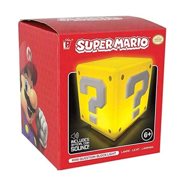 Paladone Super Mario Bros Question Mark Box Mini 3" Novelty Tabletop Lamp - Image 4