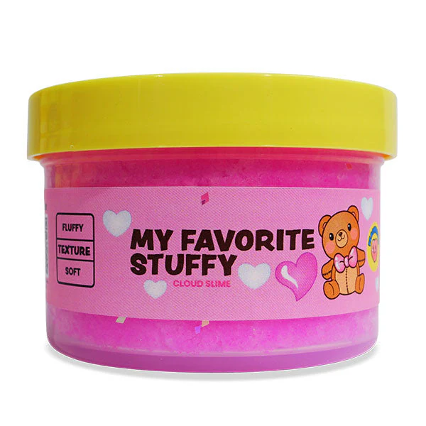 PeachyBbies Novelty Slime Fidget Putty (7oz Jar) "My Favorite Stuffy" Cloud Slime - Image 3