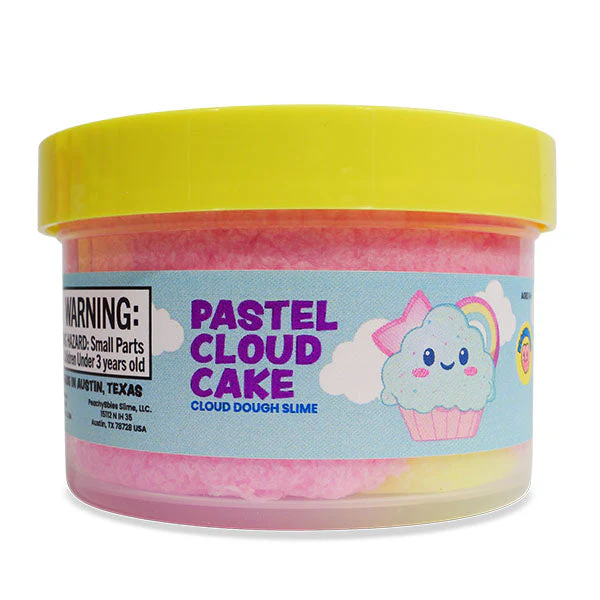 PeachyBbies Novelty Slime Fidget Putty (7oz Jar) "Pastel Cloud Cake" Cloud Dough Slime - Image 3