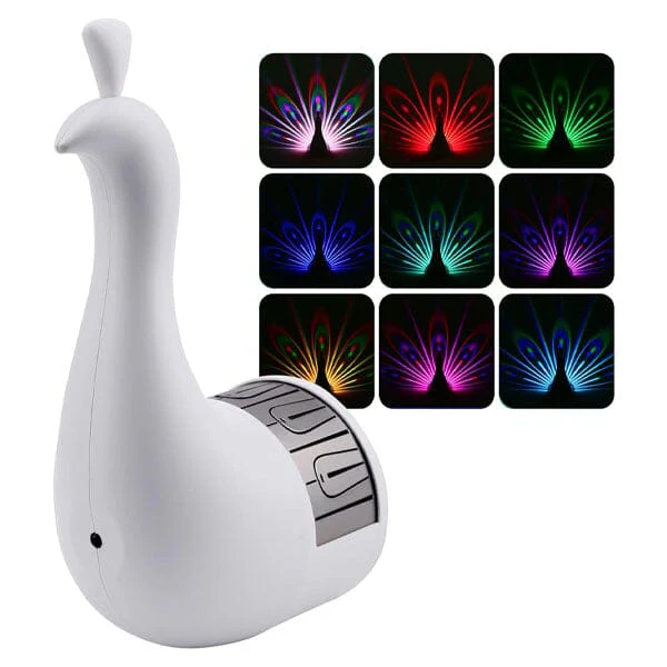 PeacockPop Wall Sconce Peacock Projection Touch Lamp - Image 3