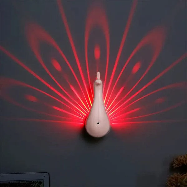 PeacockPop Wall Sconce Peacock Projection Touch Lamp - Image 4