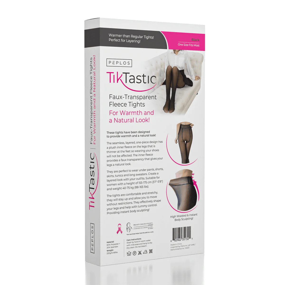 Peplos Tiktastic Faux-Transparent Fleece Tights (Multiple Colors) - Image 3