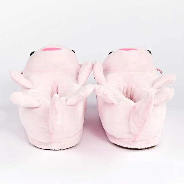 Plush Axolotl Slippers Unisex Rubber Sole Shoe (1 Pair) One-Size-Fits-Most - Image 3