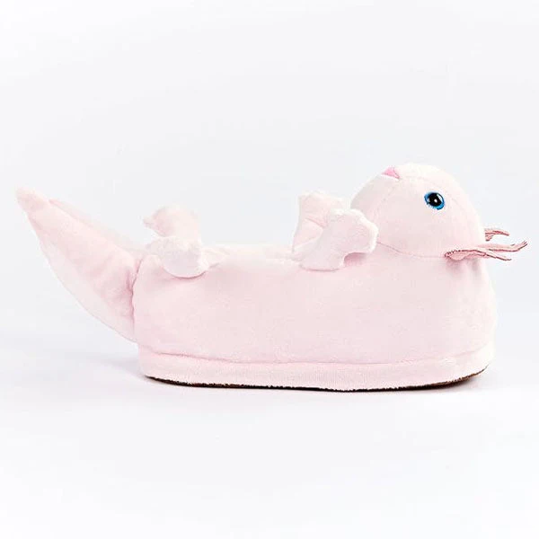 Plush Axolotl Slippers Unisex Rubber Sole Shoe (1 Pair) One-Size-Fits-Most - Image 4