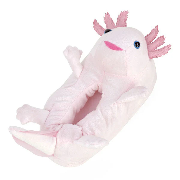Plush Axolotl Slippers Unisex Rubber Sole Shoe (1 Pair) One-Size-Fits-Most - Image 5