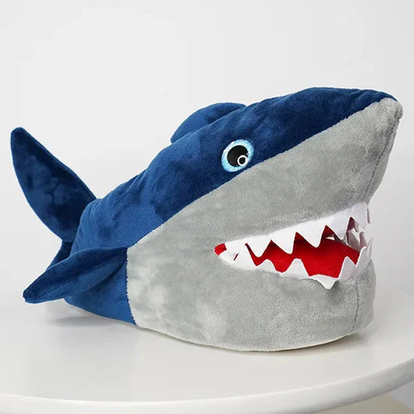 Plush Shark Slippers Unisex Rubber Sole Shoe (1 Pair) One-Size-Fits-Most - Image 3