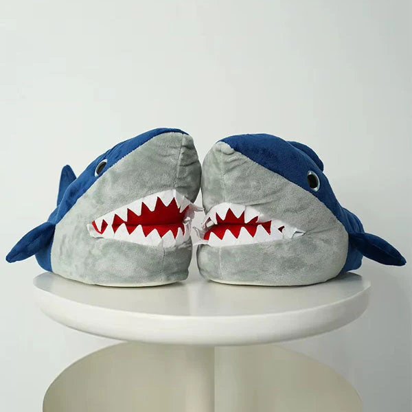 Plush Shark Slippers Unisex Rubber Sole Shoe (1 Pair) One-Size-Fits-Most - Image 5