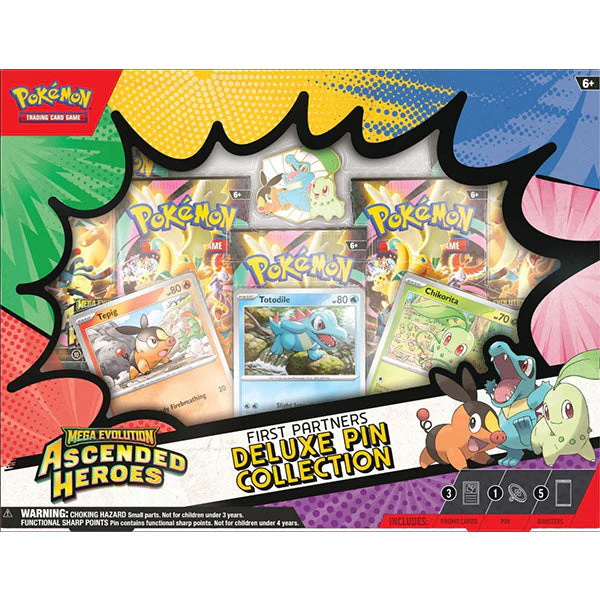 Pokémon TCG: Mega Evolution ME2.5 Ascended Heroes First Partners Deluxe Pin Collection (50 Cards + Enamel Pin) Ships Assorted - Image 3